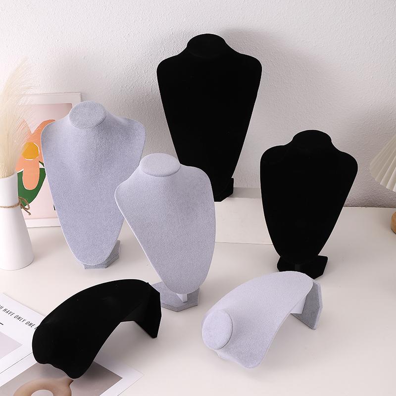 Бархатный портретный дисплей для ожерелий, подвесной органайзер, стенд для демонстрации ювелирных изделий, манекен для ювелирных изделий, бюст, ожерелье, подвеска, витрина