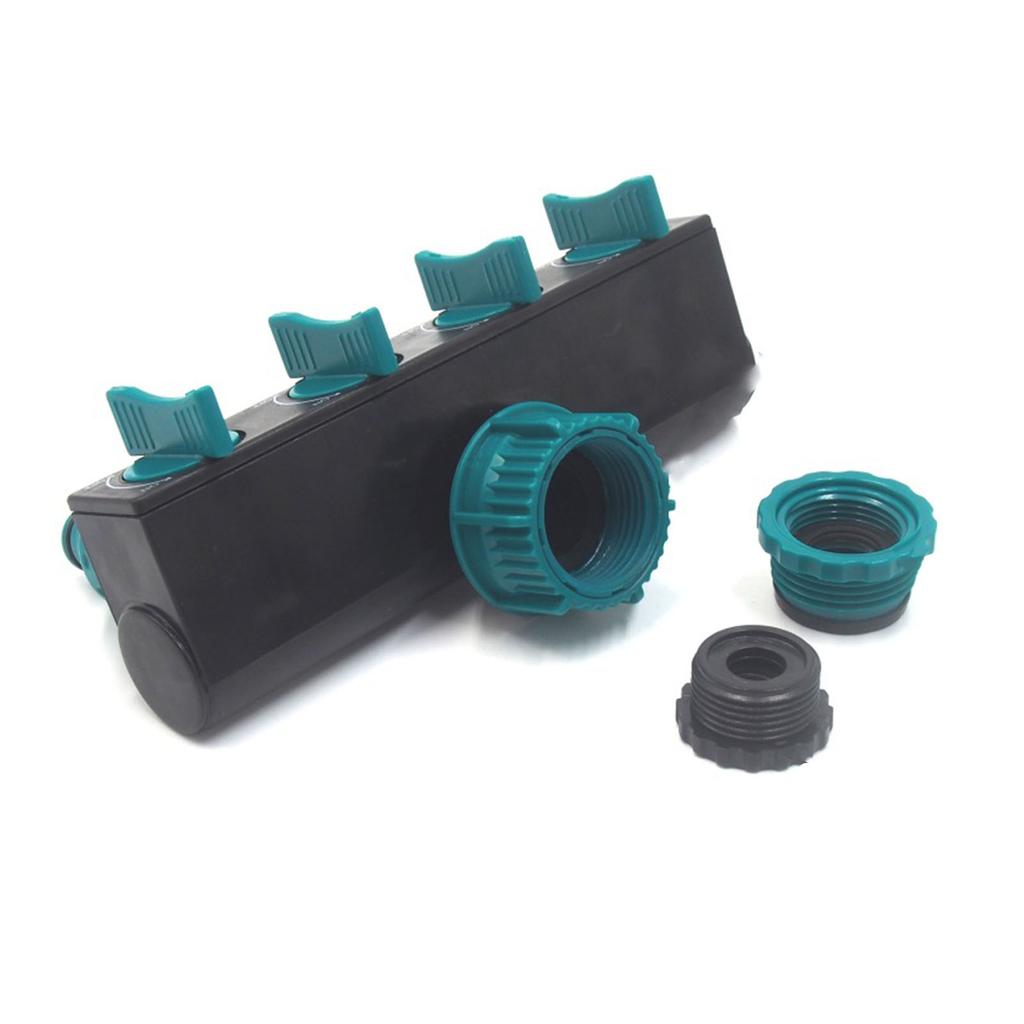 4 Way Water Splitter Garden Irrigation Watering Adapter Hose Connector for Garden Watering Lawn