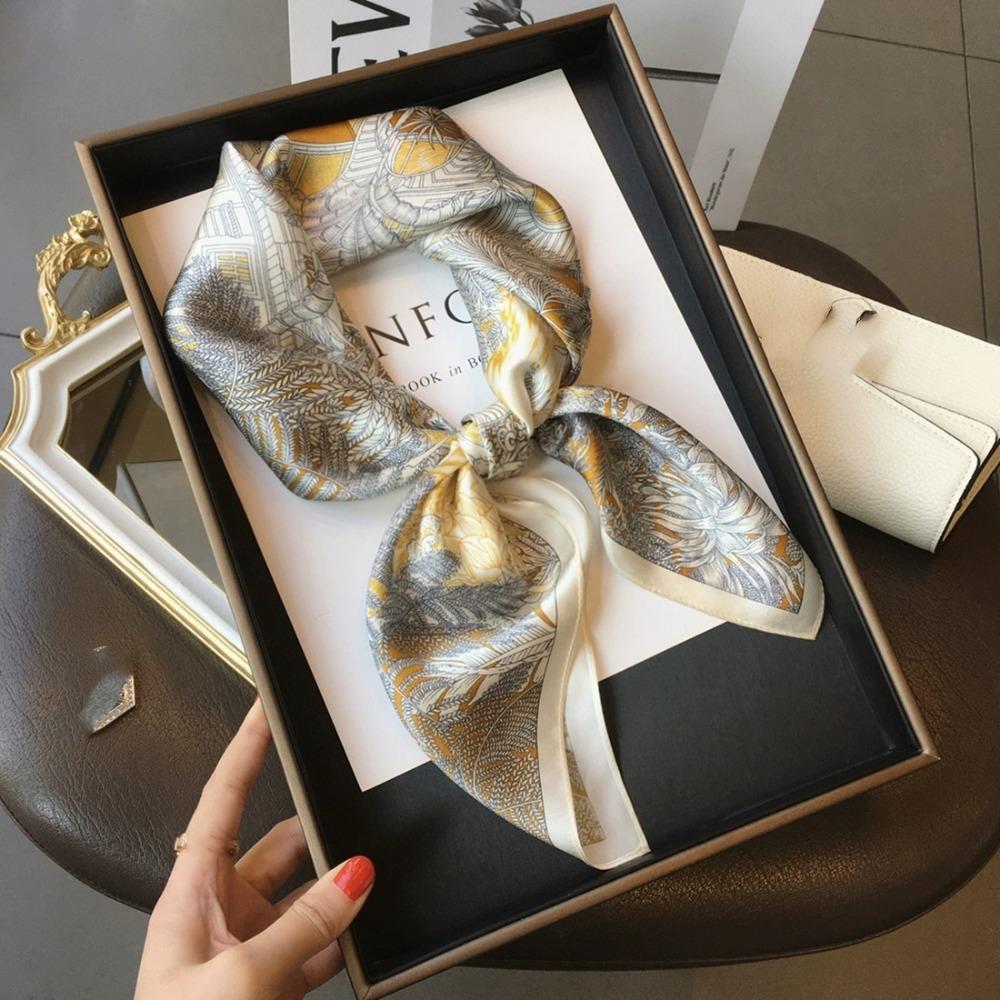Квадратный платок 70*70см Роскошный принт Хиджаб Бандана Модная лента для головы