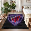 Anti‑Slip Crystal Velvet Floor Rug, Athletic Bilbao Design Carpet for Indoor Living Bedroom Home Decoration