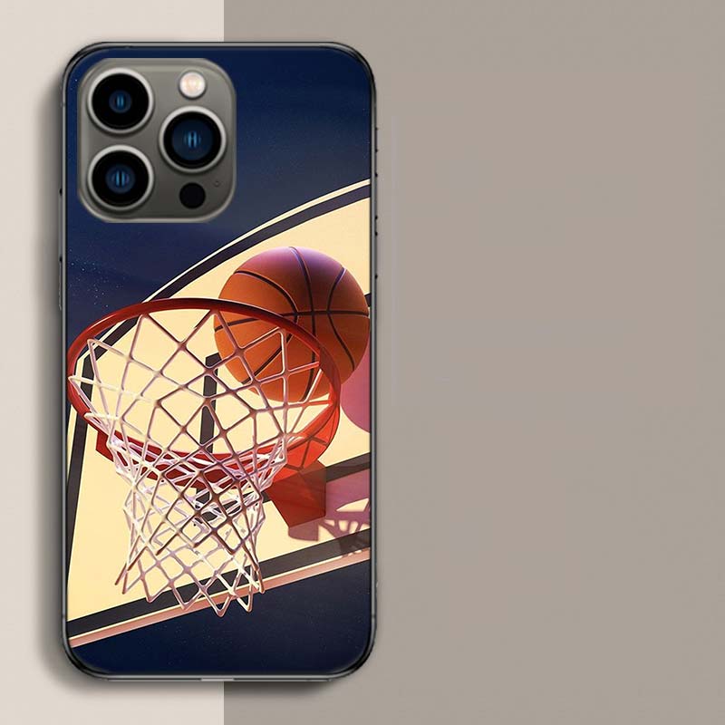Чехол для телефона с баскетбольным мячом для iPhone 17 Air 15 Pro 14 Plus 16 Pro Max 17E 16E 12 13 Mini 11 Чехол Милый Fundas