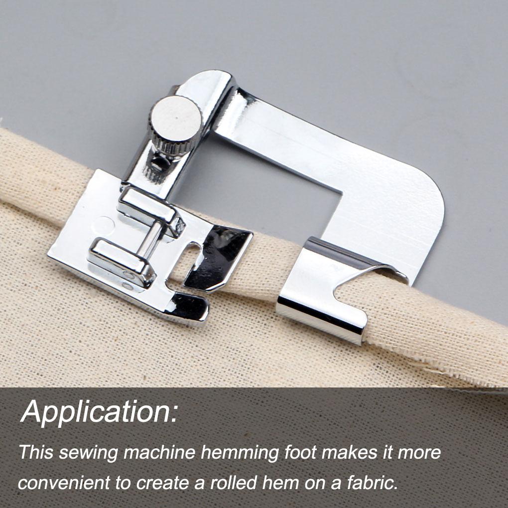 Domestic Sewing Machine Presser Crimping Press Foot Portable Rolled Hem Feet Replacement for Needlework Supplies