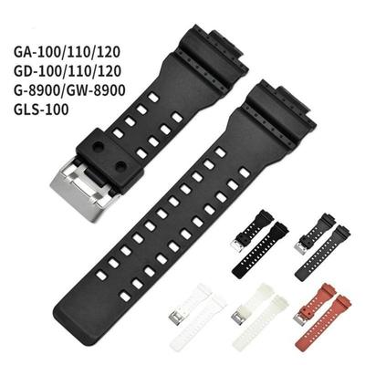 Резиновый ремешок для часов 16 мм сменный ремешок GD GLS GA-100/110/120/150/200/300 GW8900 черный спортивные часы аксессуары