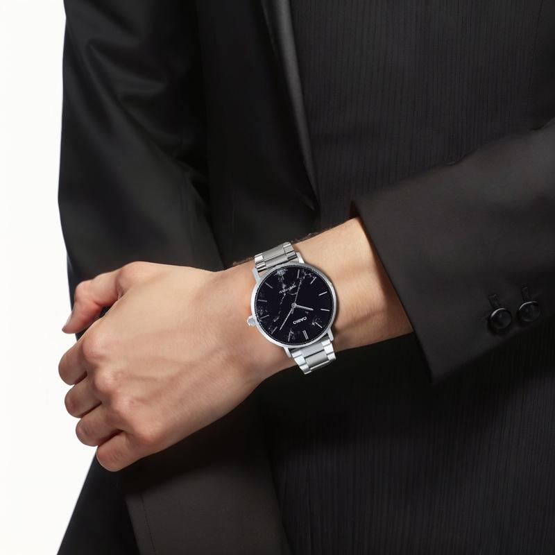 Casio Стандартная серия, водозащита, кварцевые, стальной ремешок, мужские часы, черный циферблат, MTP-VT01DM-1A