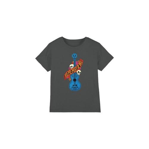 Coco Детская/Подростковая футболка «Помни меня» с гитарой и черепами