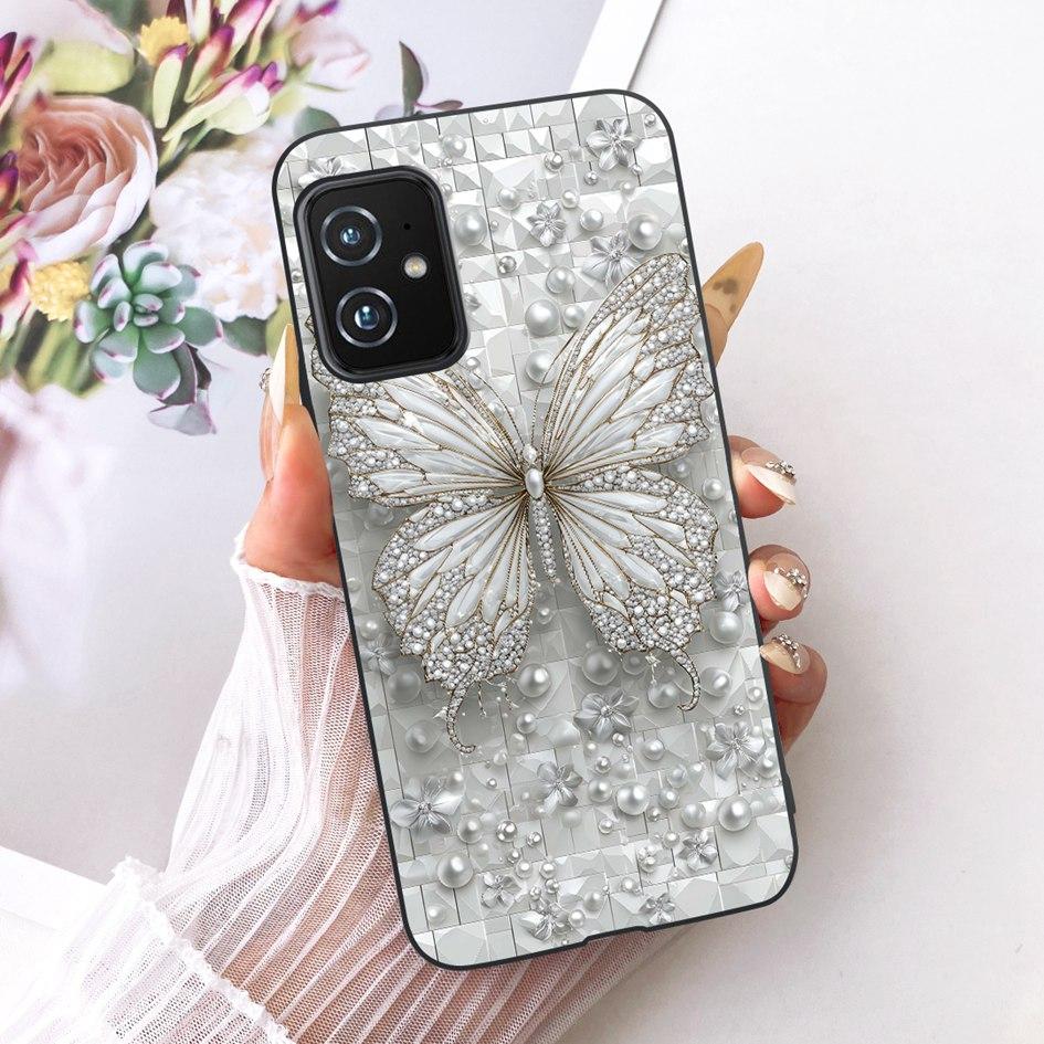 For Asus Zenfone 8 ZS590KS Phone Case Popular Butterfly Soft Black Silicone Cover for Asus Zenfone 8z Case Zenfone8 I006D Bumper