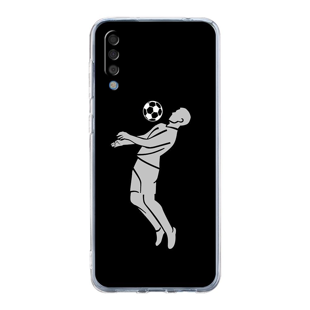 Football Player Soccer Art Phone Case For Samsung Galaxy A52 A50 A70 A30 A40 A20S A20E A02S A12 A22 A72 A32 5G A04s Clear Cover