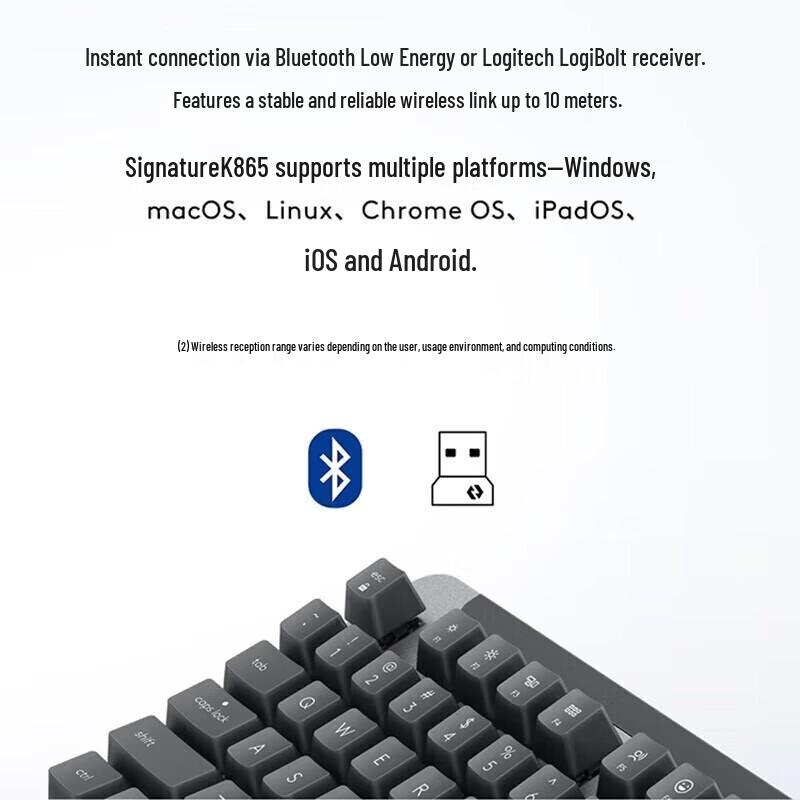 Беспроводная механическая клавиатура Logitech G K865 с двумя режимами работы (Красный переключатель)
