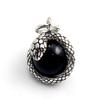 Snake Snake Reptile Pendant Pendant Top Silver 925 Onyx Black Onyx