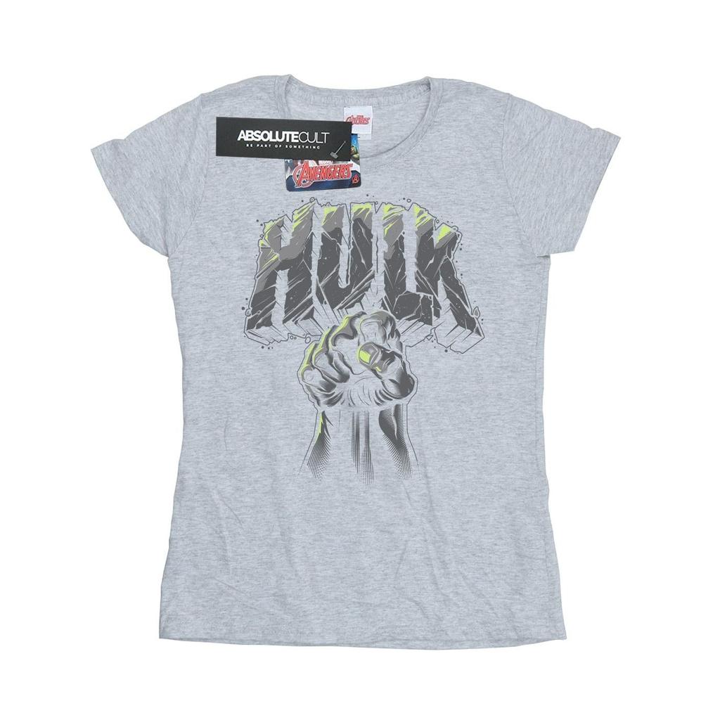 Marvel Womens/Ladies Hulk Punch Logo Cotton T-Shirt