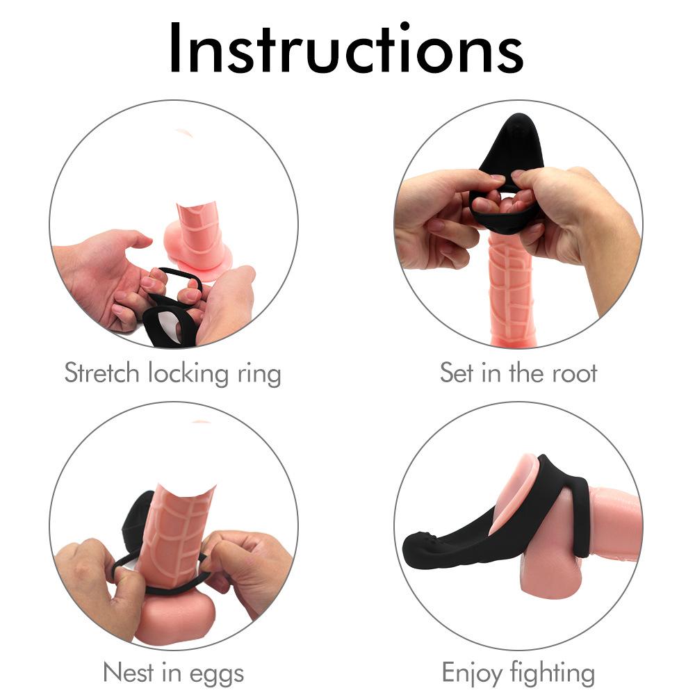 Силиконовое кольцо для пениса, привязка мошонки, кольцо для члена, секс-игрушки для мужчин, массаж простаты, эрекция, двойное кольцо, задержка эякуляции, стопорное кольцо