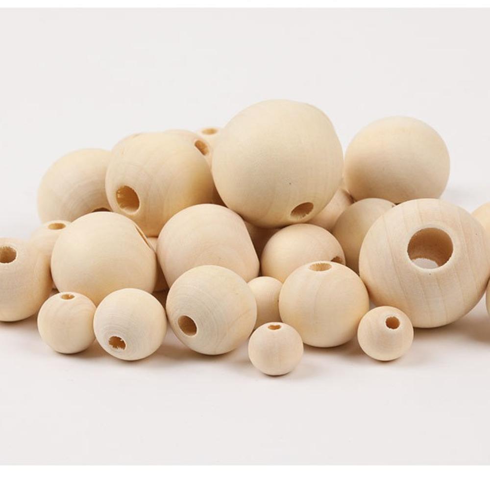 100 шт. 10-20 мм свободные бусины-разделители круглые натуральные деревянные бусины DIY ремесло макраме бусины для изготовления ювелирных изделий