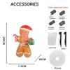 7.87FT Yard Party Decoration Inflatable Gingerbread Man Candy Cane Gift Box Toy LED Xmas Supplies Home Ornament Christmas Gift