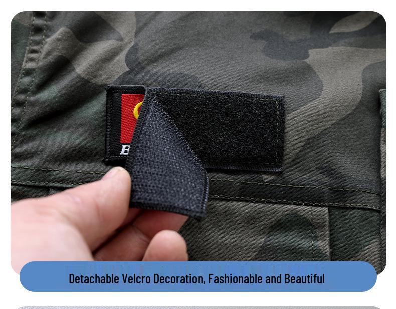 Stretch Camouflage Suit Set: Anti-Scald, Thickened Workwear for Auto Repair & Welding