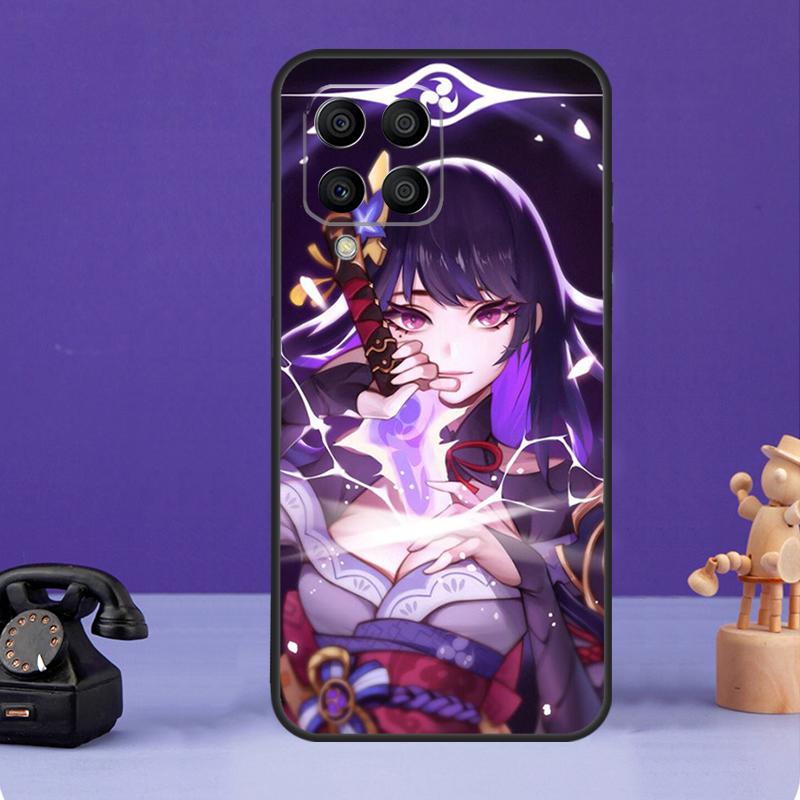 Чехол Genshin Impact Raiden Shogun для Samsung Galaxy M13 M33 M53 M20 M30s M31s M12 M32 M52 M11 M51 M14 M34 M54 M55