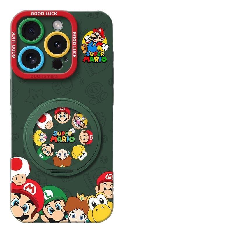 Чехол для мобильного телефона Mario iPhone11 Promax простой Apple 11 мультяшный милый Super Mary вращающаяся подставка