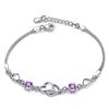 Korean Zircon Heart-to-Heart Bracelet for Girls