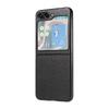 For Samsung Galaxy Z Flip5 5G Litchi Texture Phone Case PU Leather Coated PC Slim Fit Cover