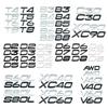 Эмблема T4 T5 T6 T8 AWD Наклейка на бампер багажника автомобиля Для Volvo D2 D3 D4 D5 D6 D7 D8 V40 V60 XC40 XC60 XC90 C30 S60L S80L Аксессуары