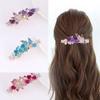 Small Rhinestone Butterfly Hair Clip - Rose Flower Design, Women's Spring or Ponytail Accessory