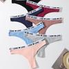 7Pcs Cotton Women Thongs Sexy Low Waist Panties Underwear Letter Girls Briefs Female Lingerie G-String Breathable Ladies Pantys