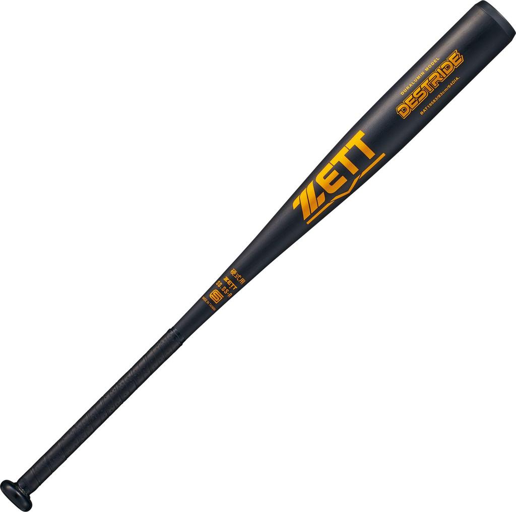 ZETT Destride Hard Baseball Metal Over Black BAT19583 Bat, (Super Duralumin), 83cm, 900g, (1900),