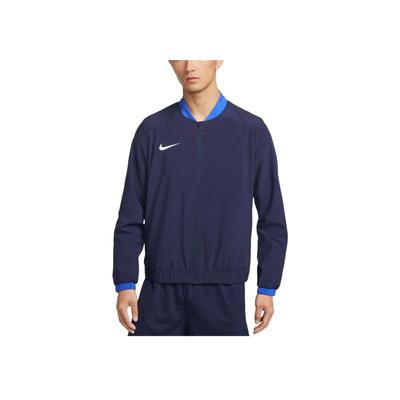 Куртка мужская Dri-Fit Academy Logo быстросохнущая тканая с длинным рукавом темно-синяя IB8903-410