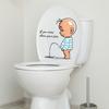 Наклейка для ванной комнаты Новинка Предупреждение Легкая Полезная Детская Наклейка Для Туалета Товары Для Дома