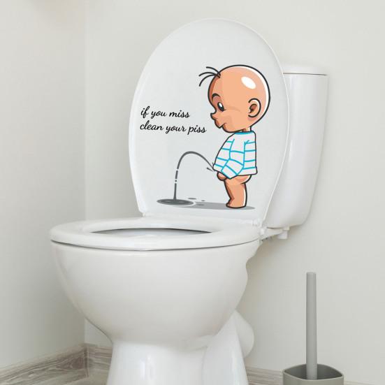 Наклейка для ванной комнаты Новинка Предупреждение Легкая Полезная Детская Наклейка Для Туалета Товары Для Дома