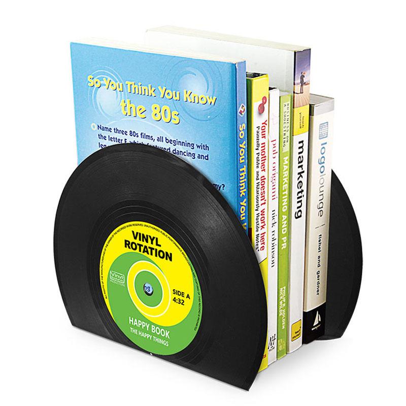 Виниловые держатели для книг CD Креативные подставки для записей Настольные украшения Rubbie Vintage Перегородка для книг Офисные аксессуары