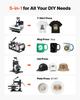 Heat Press Machine 29 x 38 cm 5-in-1 Combo Sublimation Press Machine, Heat Up Fast and Even, Digital Precise Time and Temp Control, Multi-Function,