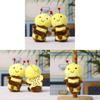 Plush Bee Keychain Toy With Pp Cotton Filling For Gifts And Bag Decorations