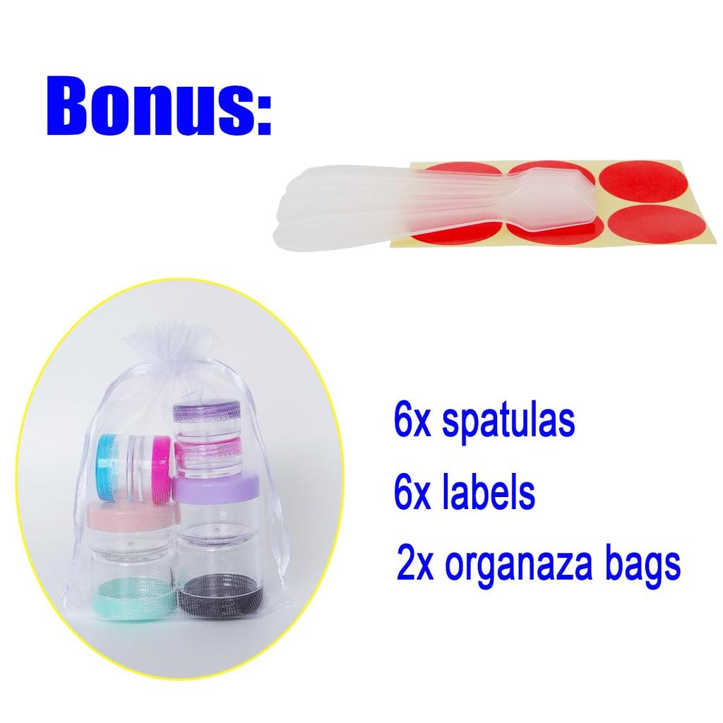 Wopanxye Cream Cream Cosmetic Refill Lip Small Cream Handmade Cosmetic Set of Transparent Storage Small Multicolor Container, Jar, Container,