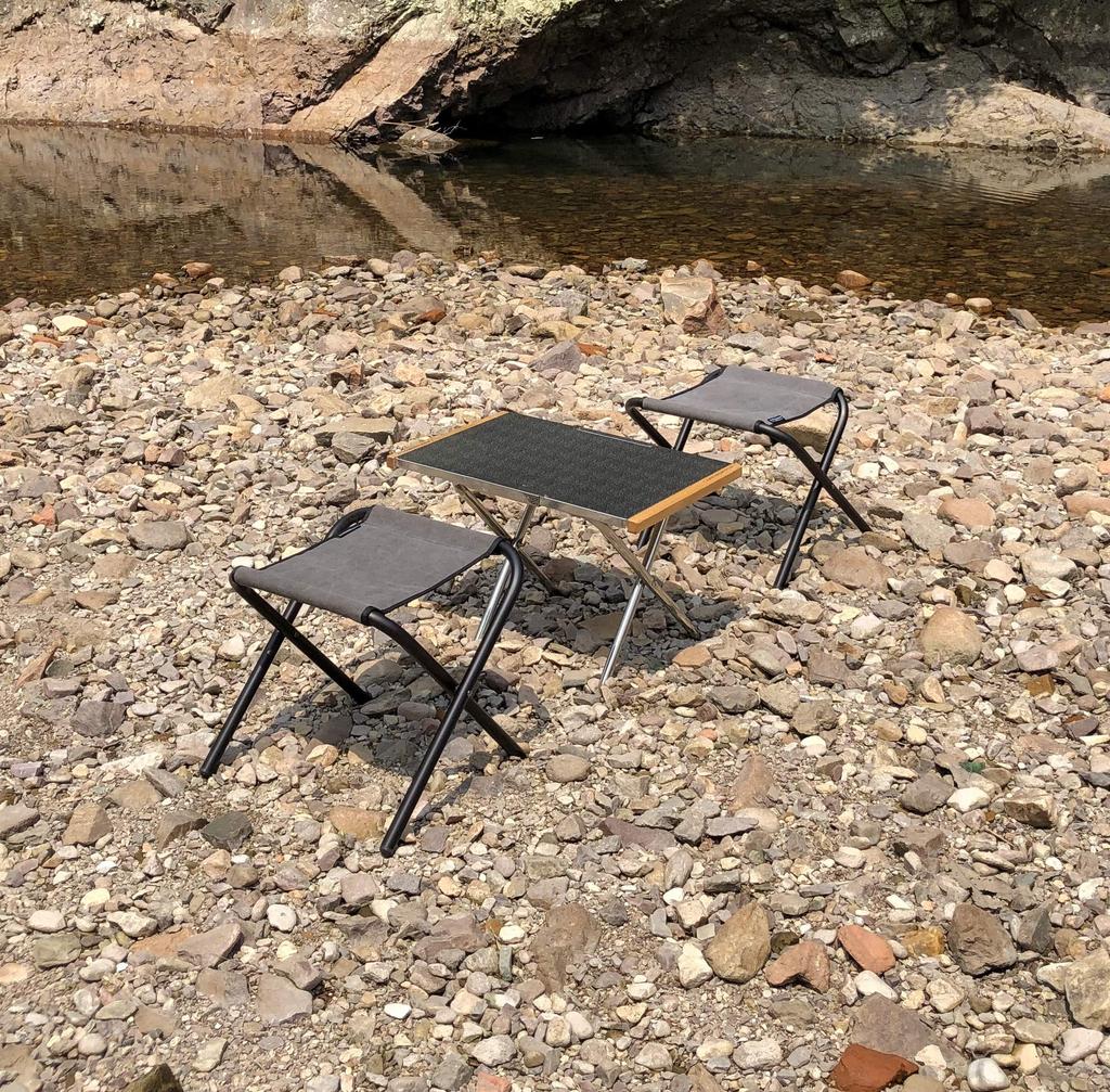 CAMPING MOON Складной стул Походный стул Складной низкий стул Стул низкого стиля Холщовая ткань Коричневый цвет F-35-H