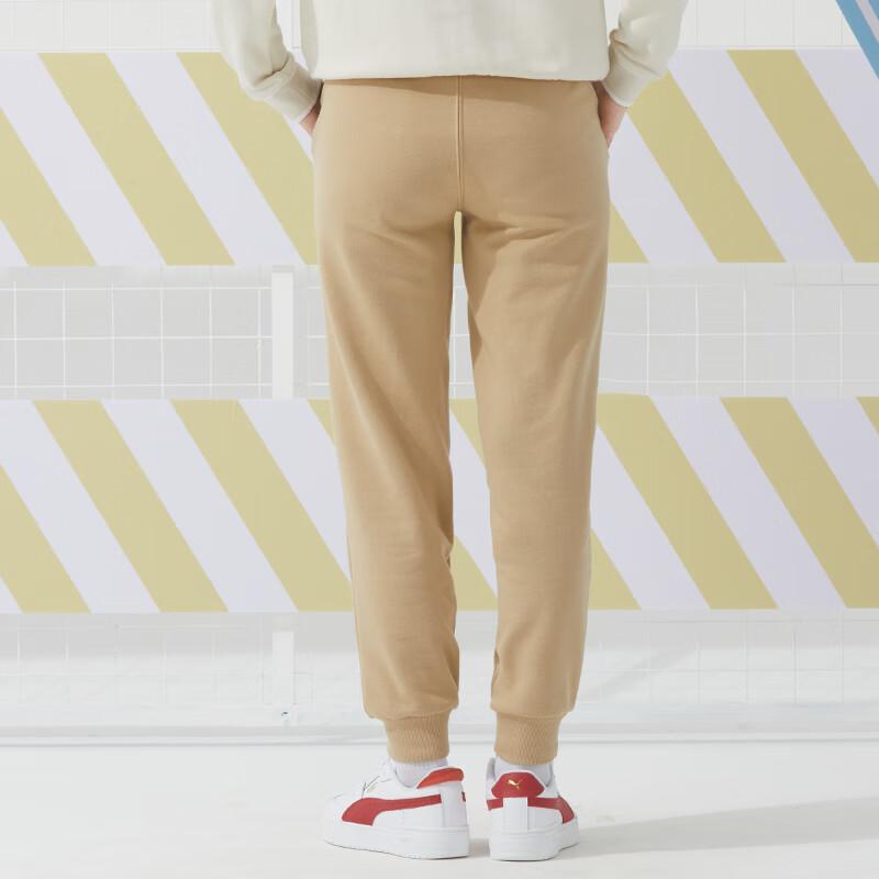 Puma Letter Print Design Casual Mid Waist Knitted Sports Pants Women Pants Khaki 682178-83