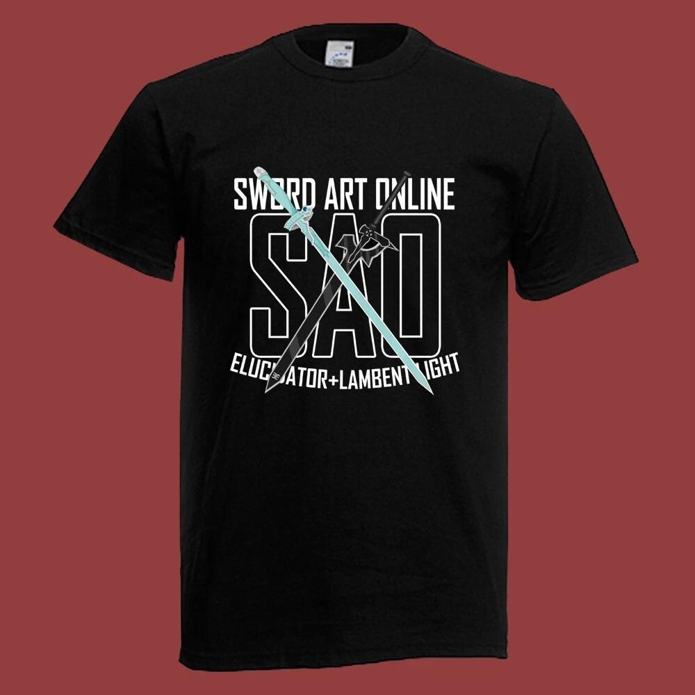 Sword Art Online SAO Anime Men's Black Size S-5XL