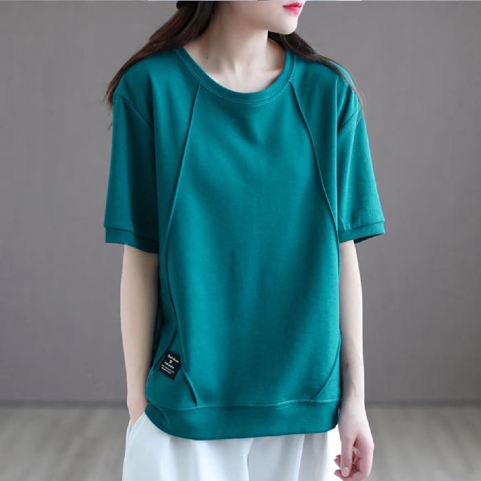 Летняя женская футболка свободного кроя с короткими рукавами 2022 года