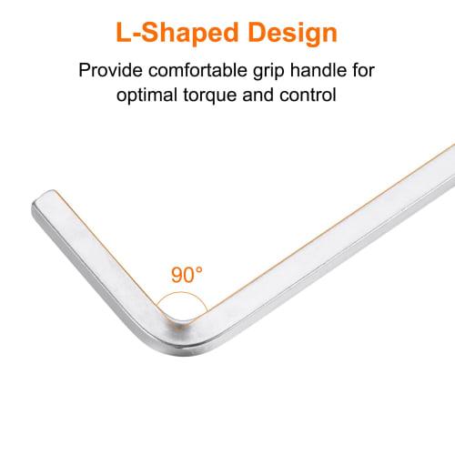 uxcell 3-Piece Set of L-Shaped Square Head Wrenches, 3mm/4mm/5mm, Carbon Steel L-Key 4-Point Metric Bolt Wrenches for Basic Household Repair DIY Proje