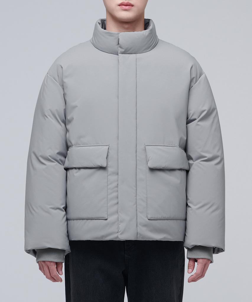 Musinsa Standard Out Pocket Down Short Padded Jacket [Light Gray]