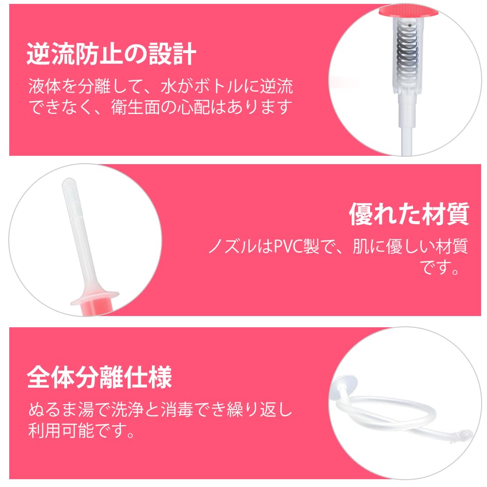 Soxeeh Очищающий насос для клизмы Шприц для клизмы Ручной насос Тип 350 мл Большая емкость 50 см Трубка 2 сменные насадки В комплекте пылезащитный чехол Унисекс