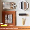 Набор для печати подвижным типом с возможностью настройки, с валиком для краски и инструментами, для обучения и учебы
