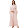 Elegant Sequin Embroidered Muslim Women's Robe - Middle Eastern Style Long Dress