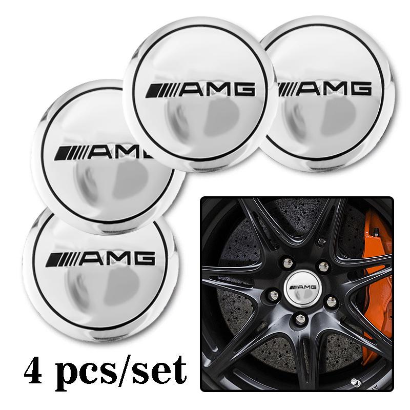 MITV3 4Pcs 56MM Car Emblem Wheel Hub Center Cap Sticker Rim Badge Cover For Benz AMG Sprinter W201 W210 CLS GLB EQE GLK GLE Class A180
