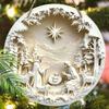 Holy Night Nativity Scene Pendant, Decoration of Home Walls or Doors, 2d Flat Wooden, Christmas Decoration, Gifts for Friends and Family