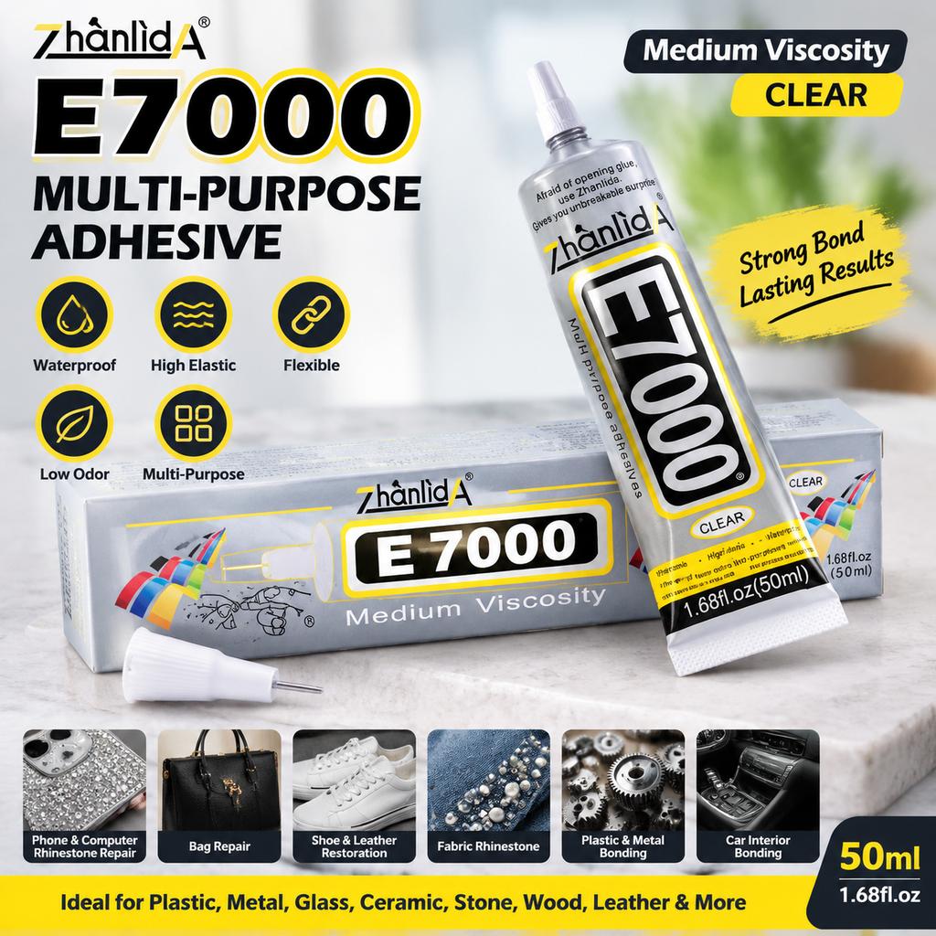 E7000 Glue Medium Viscosity Clear Multi-Purpose Adhesive for DIY and Repair