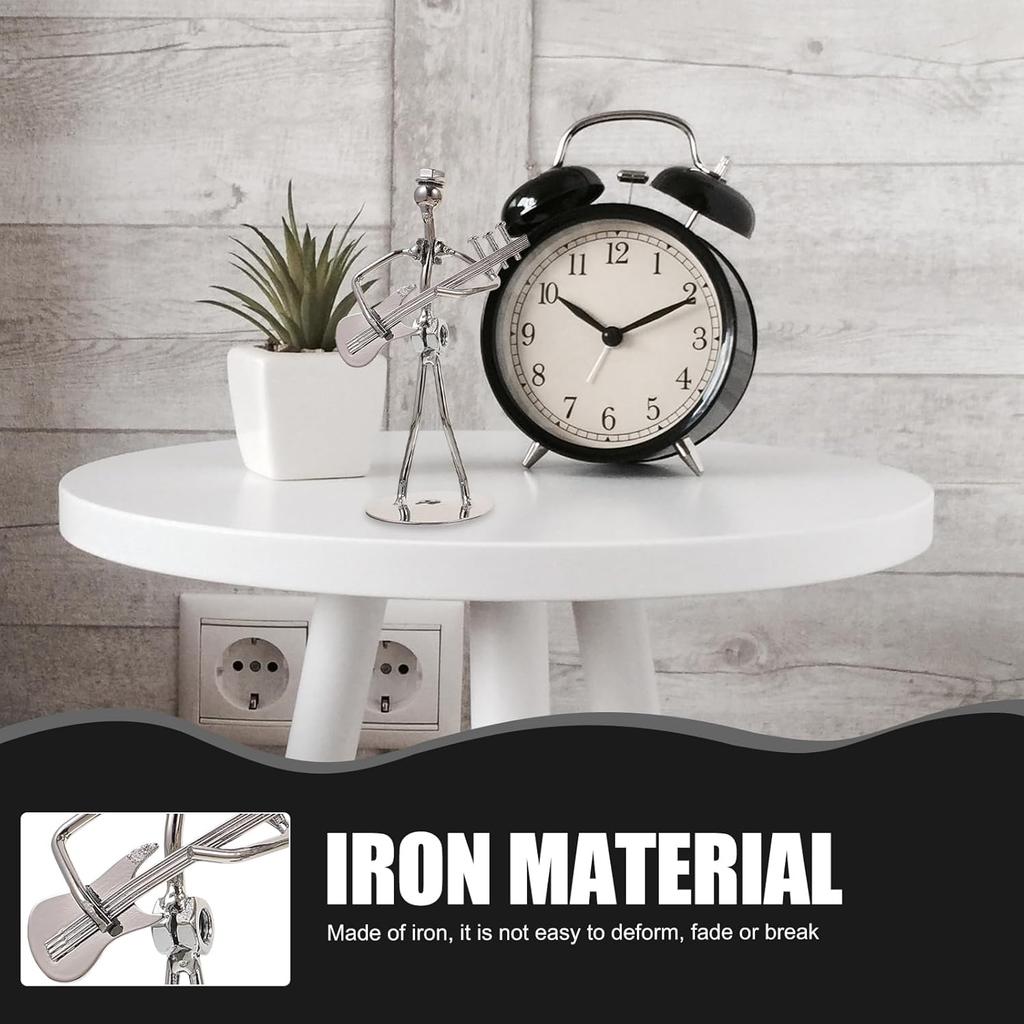 ARTIBETTER Декоративная скульптура Музыкант, Набор из 4 акцентных фигурок, Железная модель фигурки музыкальной группы, Статуя музыканта-гитариста для Хэллоуина