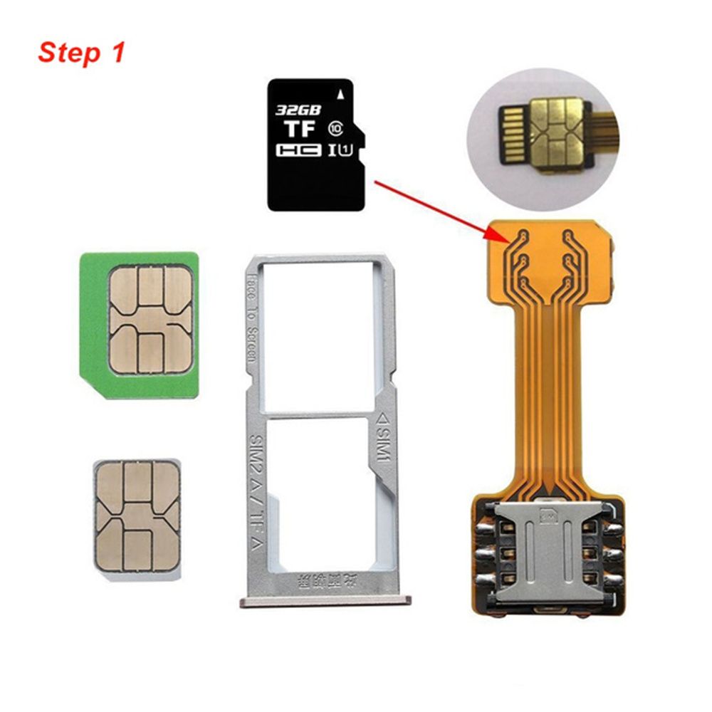 Extension for Redmi Huawei Extension Adapter SIM Extender Cards Adapters Extended Line Card Reader
