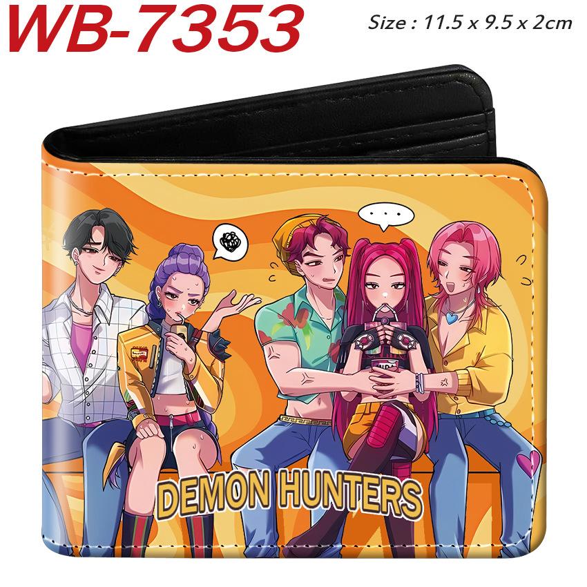 K-Pop Demon Hunters Wallet PU Leather Bifold Short Anime Purse for Women Girls
