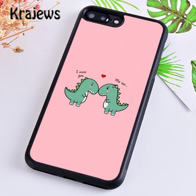 Krajews Cute Cactus Avocado Cactus Dinosaur Phone Case For iPhone 17 Air 16 15 14 plus 11 12 13 pro ma Plus coque Fundas