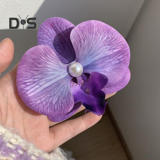 Женская заколка для волос 3D Цветочный декор с сильным захватом Шпилька для волос для фотосессии Цветочная укладка Шпилька для волос Аксессуары для волос